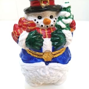 Vintage Snowman Jewelry Box